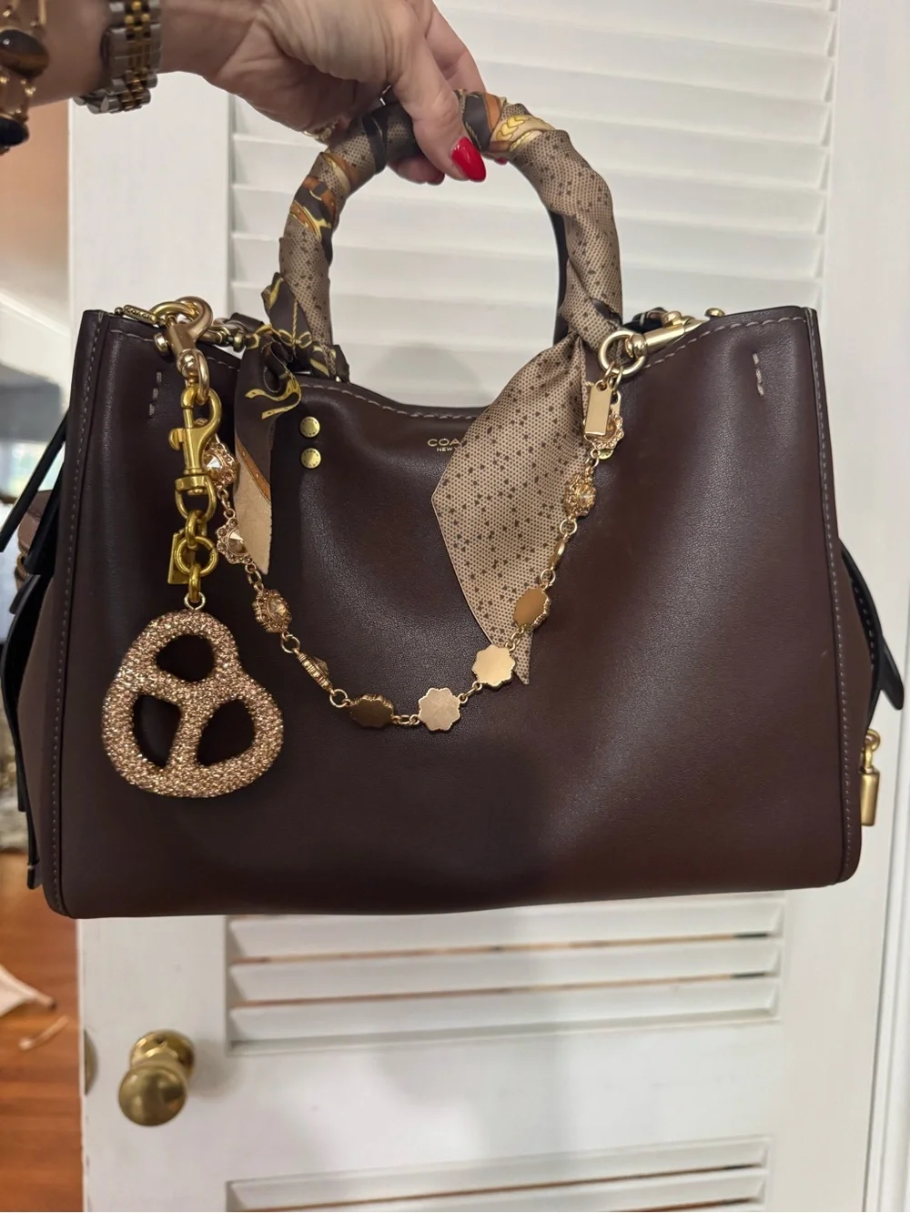 Coach Maple Rogue 31 Leather Satchel